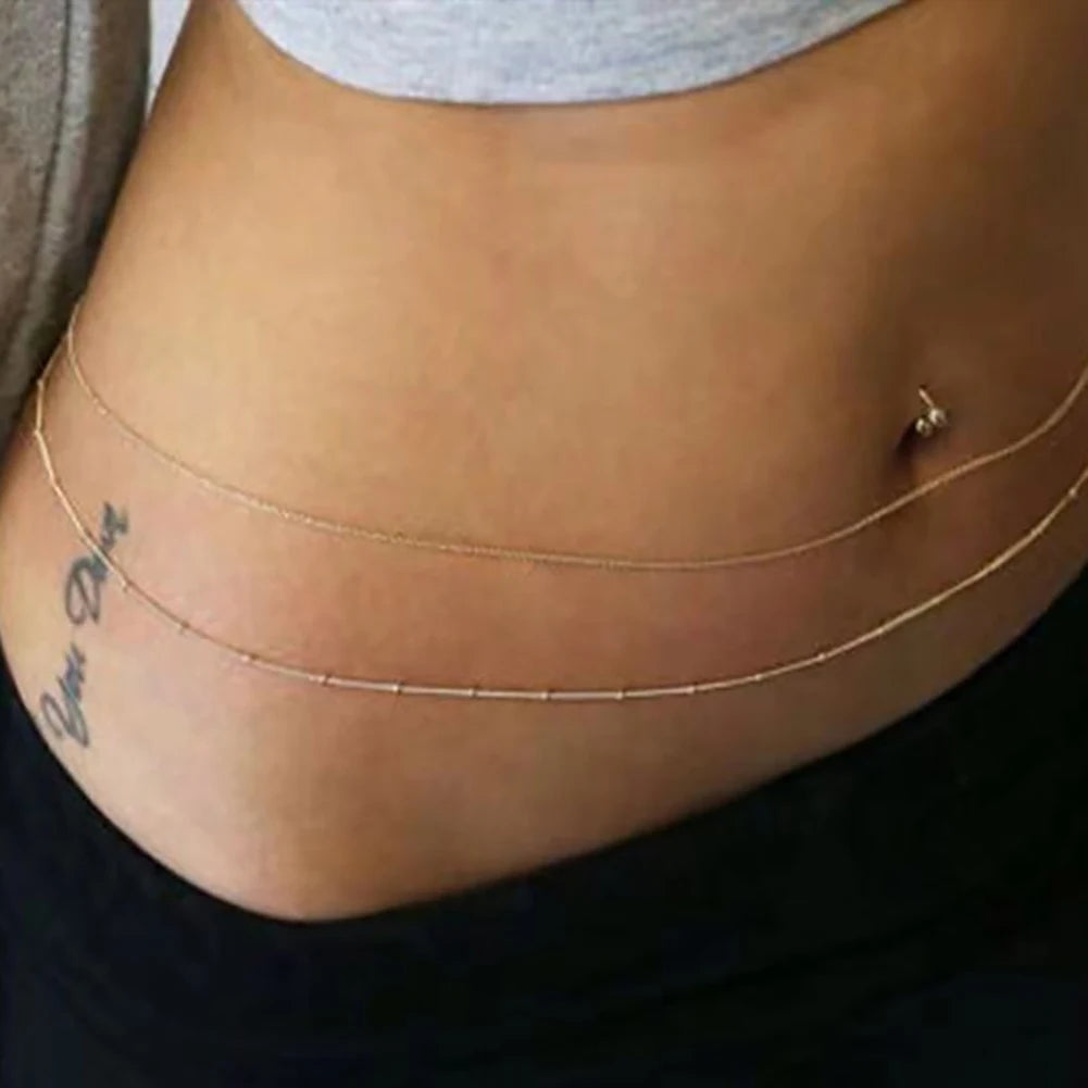 Stainless Steel Coin Charm Belly Chain for Women - Smarsty