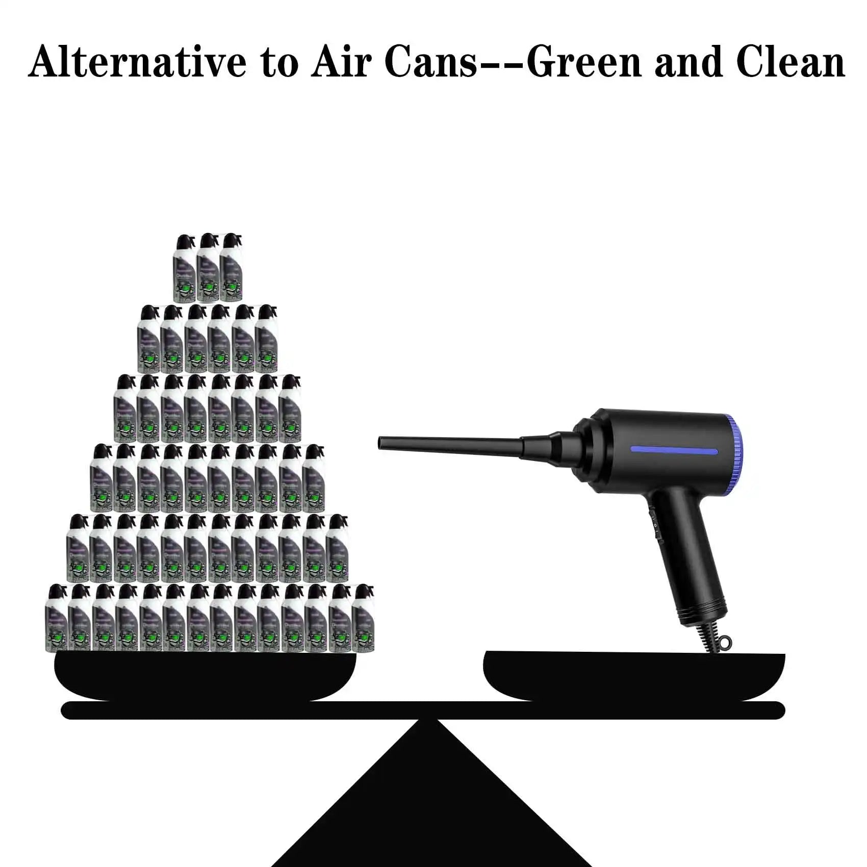 500W Electric Air Duster For PC Keyboard Cleaning Power