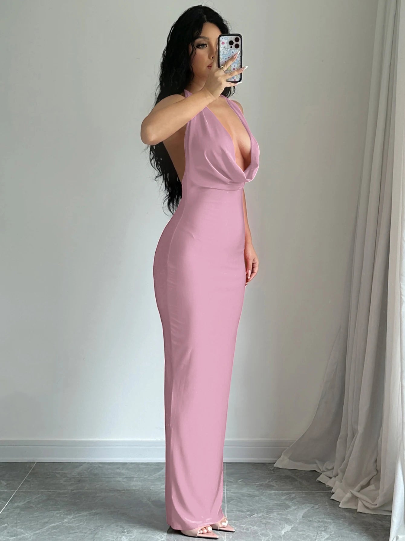 Dulzura Autumn Women Halter Backless Midi Dress For Women Bodycon Sexy Party Elegant Outfits Evening Birthday Clothes Y2K 2024 - Smarsty