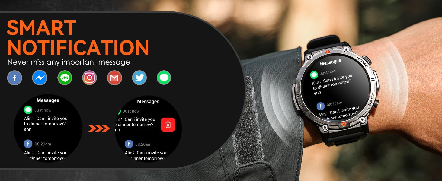 EIGIIS KE3 Smart Watch Bluetooth Call Waterproof Health Monitor - Smarsty