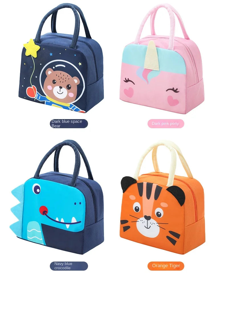 Cartoon Kids Lunch Bag With Thermal Insulation Waterproof - Smarsty