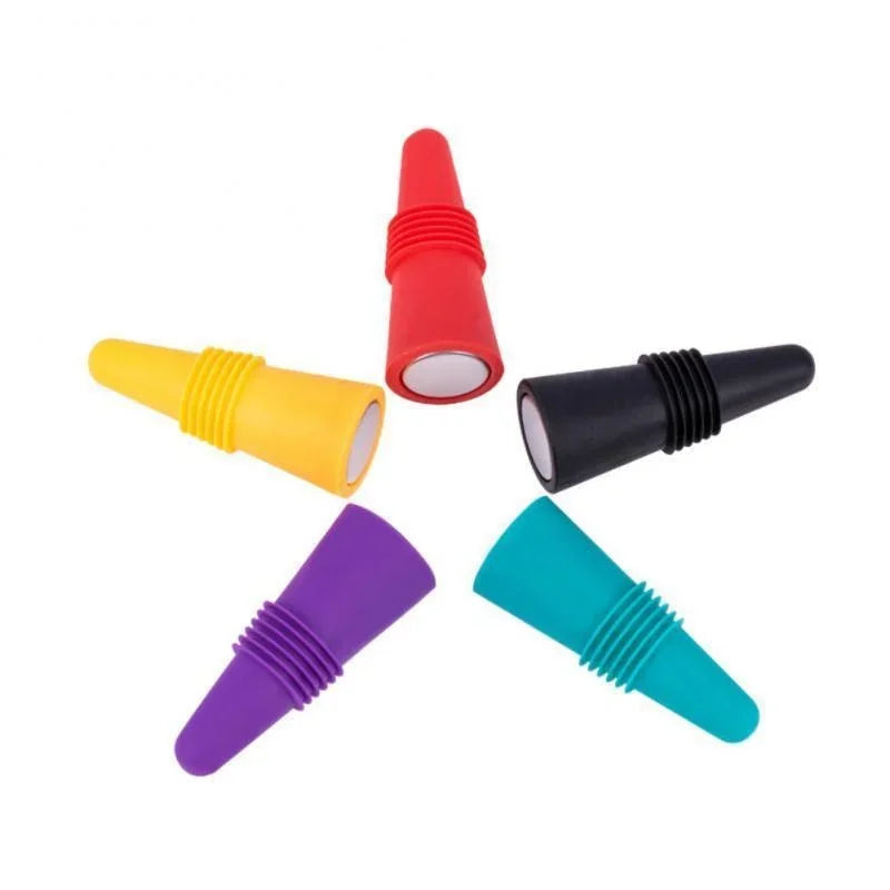 Silicone Wine Bottle Stopper Set for Leak Proof Sealing - Smarsty