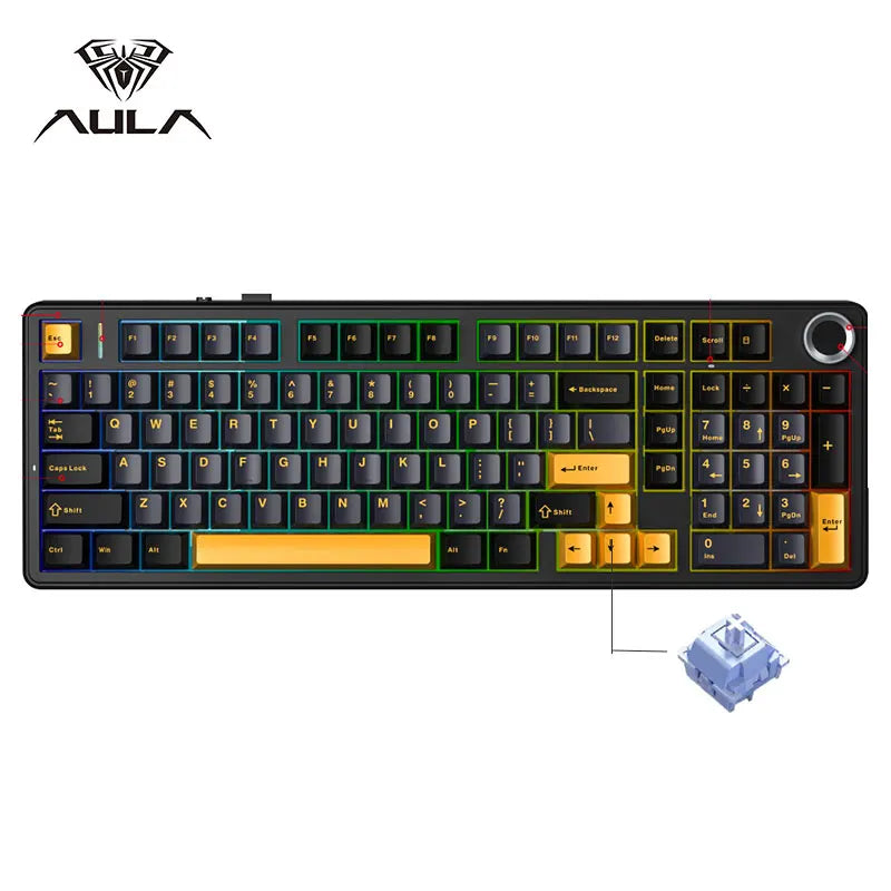 Gaming Mechanical Keyboard With Wireless Three Mode