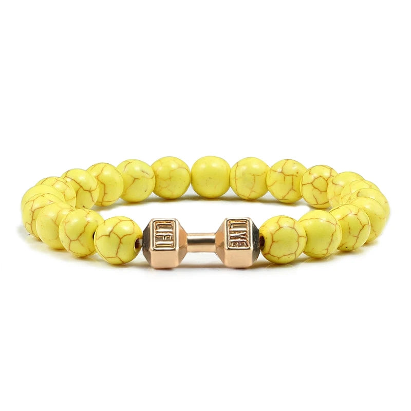 Natural Volcanic Stone Bracelet for Fitness Enthusiasts - Smarsty