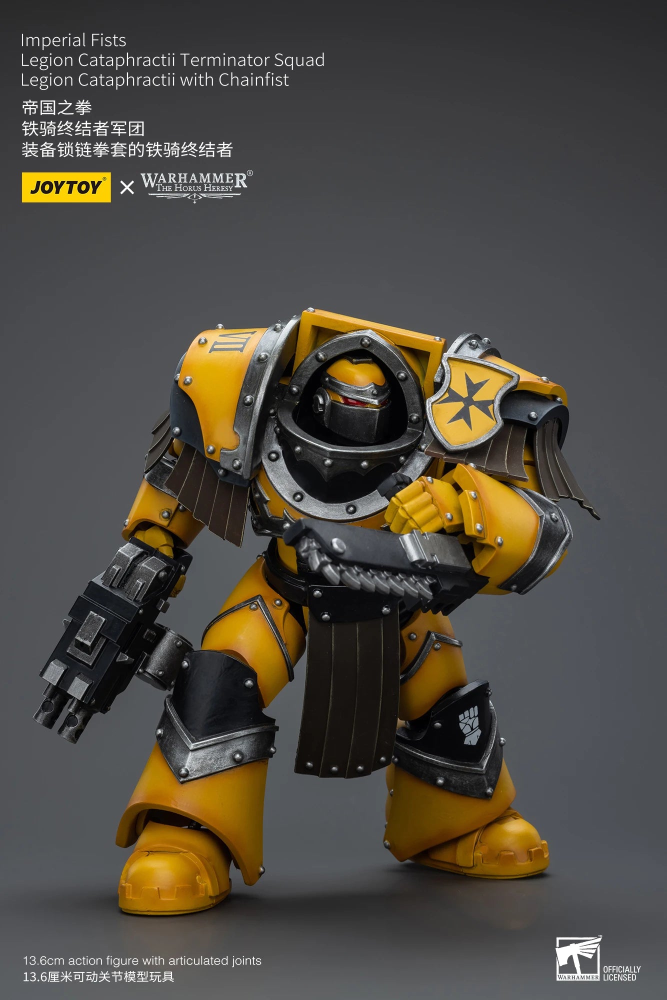 JOYTOY Warhammer 40k 1/18 Action Figures Anime 13.6cm Imperial Fists Legion Cataphractii Terminator Squad Collection Model Toys