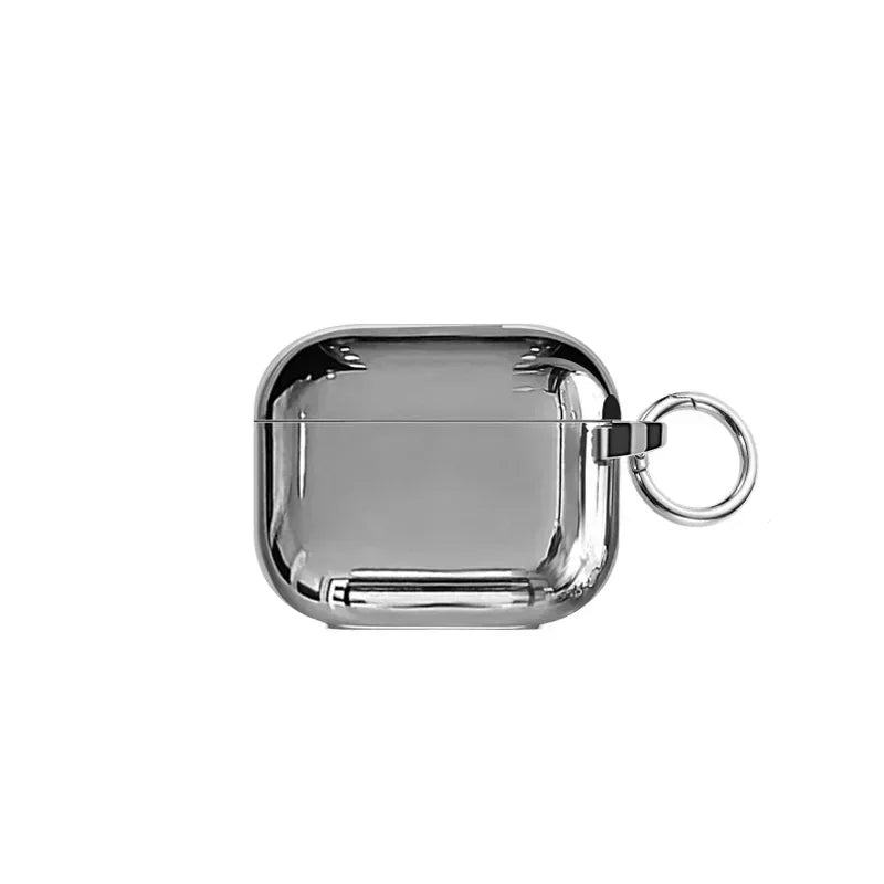 Luxury Silver Earphone Case with Heart Keyring - Smarsty