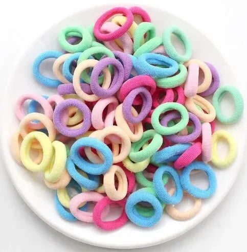300pcs Girls Colorful Elastic Hair Bands Soft Bulk Pack - Smarsty