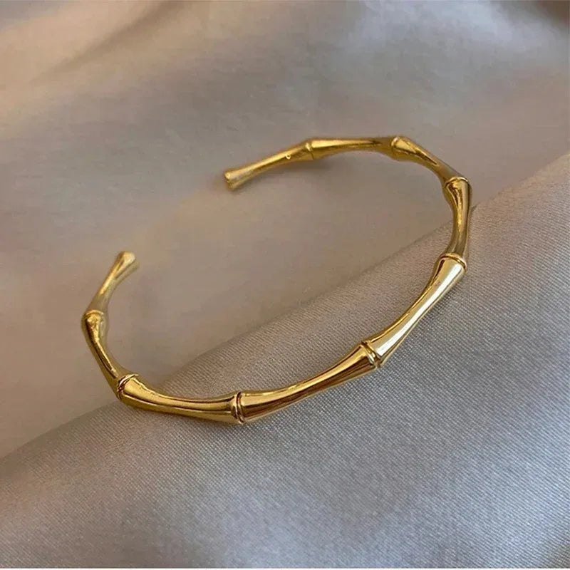 Twisted Stainless Steel Cuff Bracelet Durable Fashion Jewelry - Smarsty