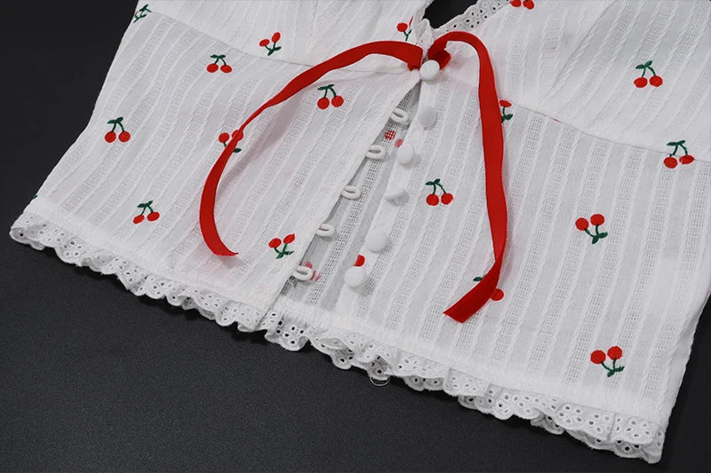 WhereMery Korean Fashion Print Halter Camis Tank Tops Summer Knitted Slim Fit Tank Top High Street Commuter Casual Women's Wear - Smarsty