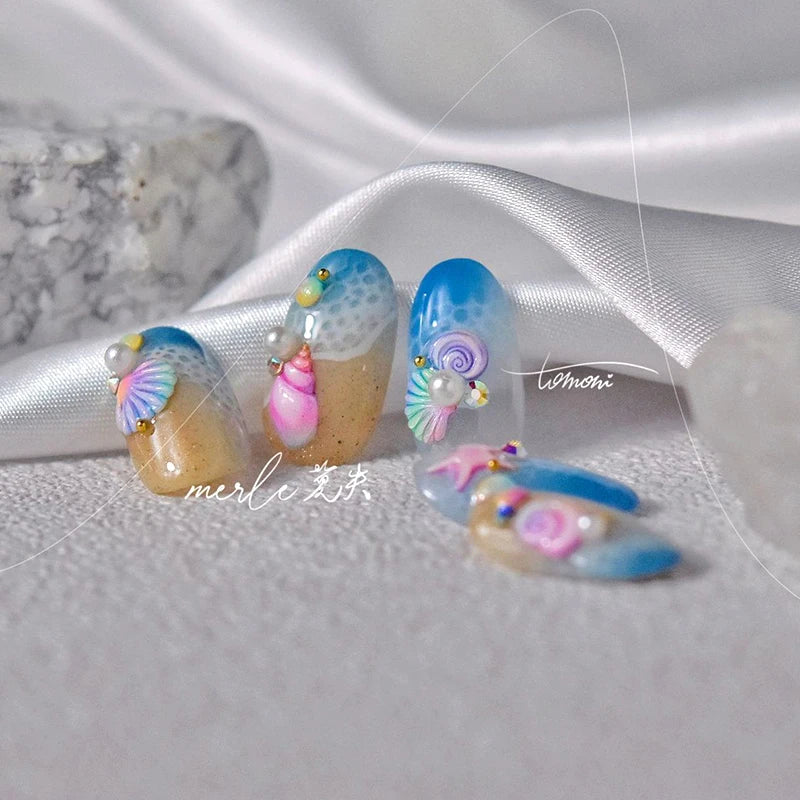 Colorful Seashell Nail Art Stickers for Dreamy Designs - Smarsty