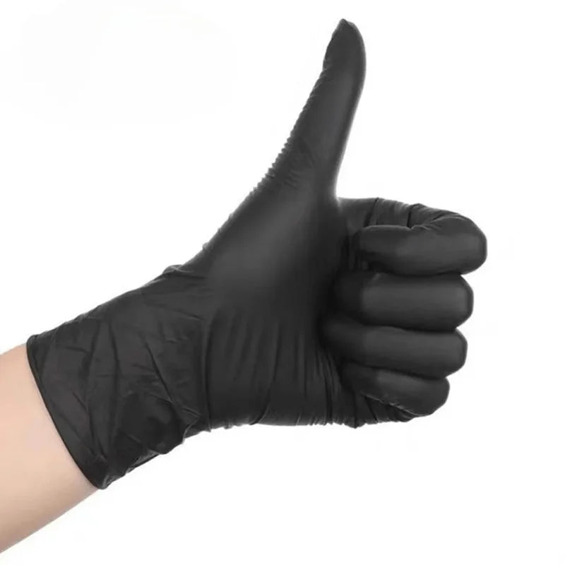 20/50/100PCS Disposable Black Nitrile Gloves for Household Use Latex Free Powder Free Cleaning Gloves Tattoo Hairdressing Tools - Smarsty