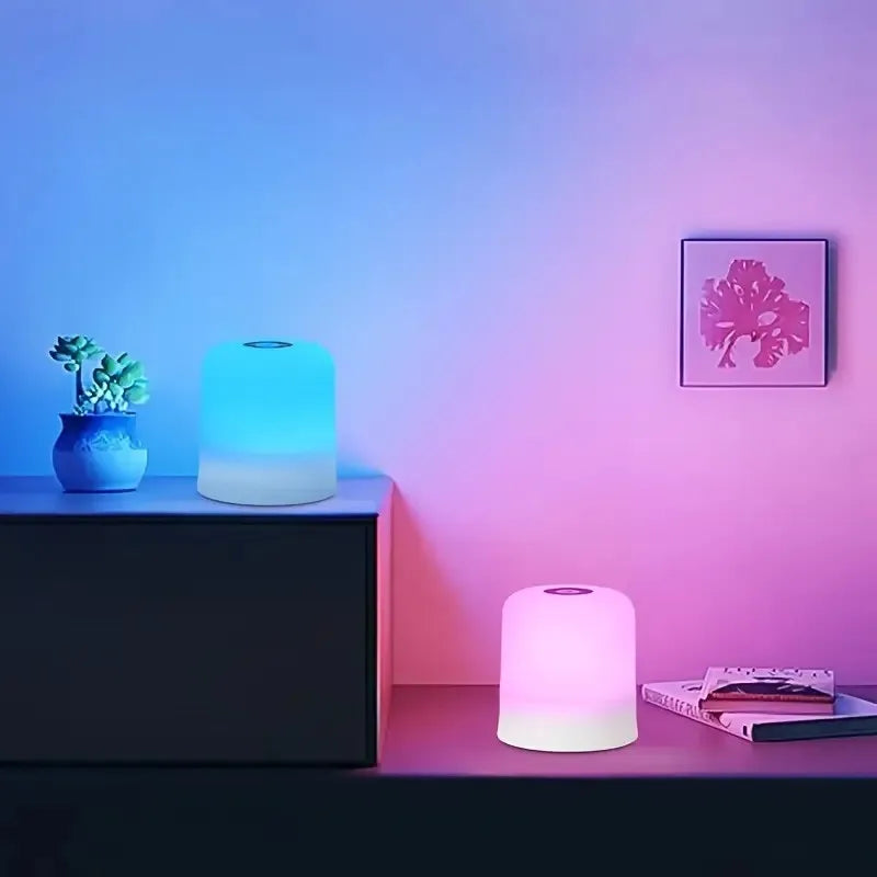 Dimmable LED Table Lamp With Remote 16 Color Options - Smarsty