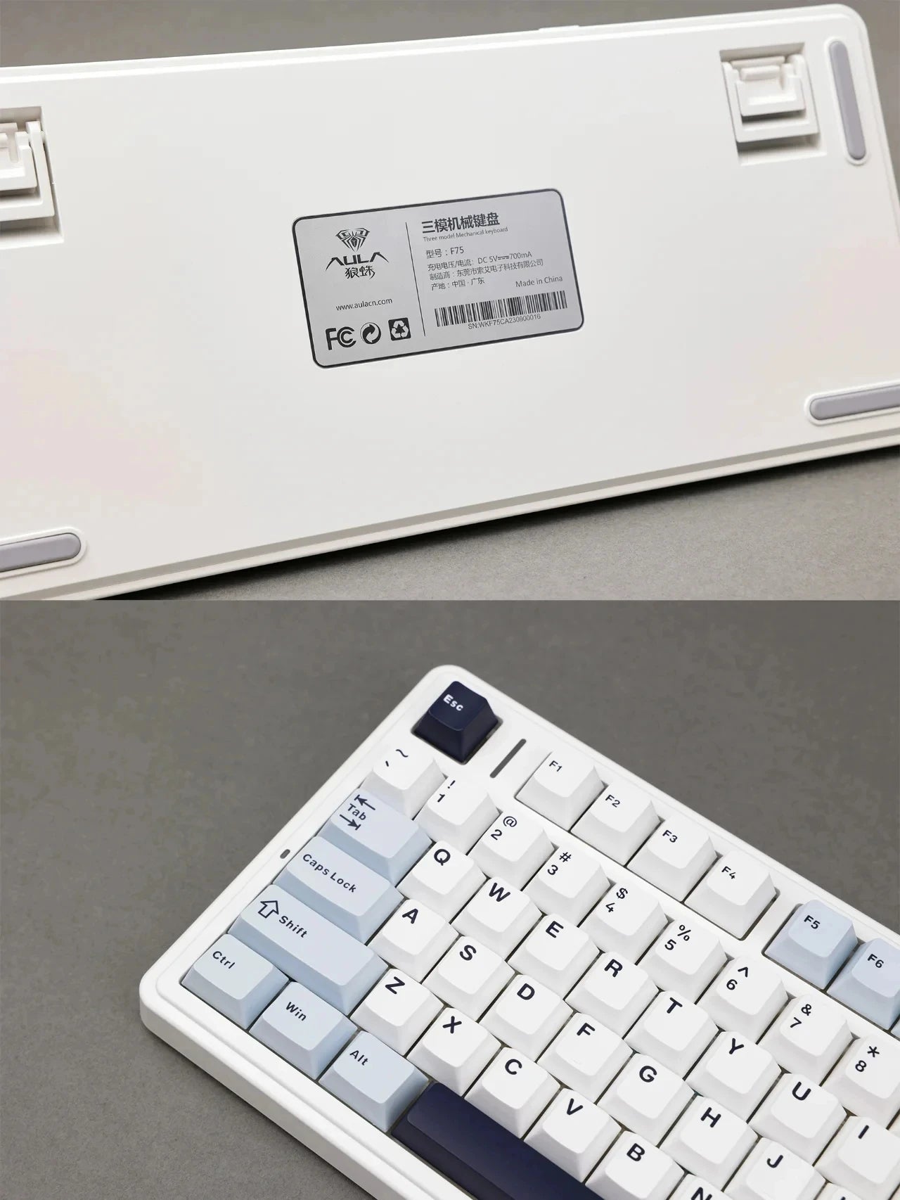 Gaming Mechanical Keyboard 75 Percent RGB Gasket Structure