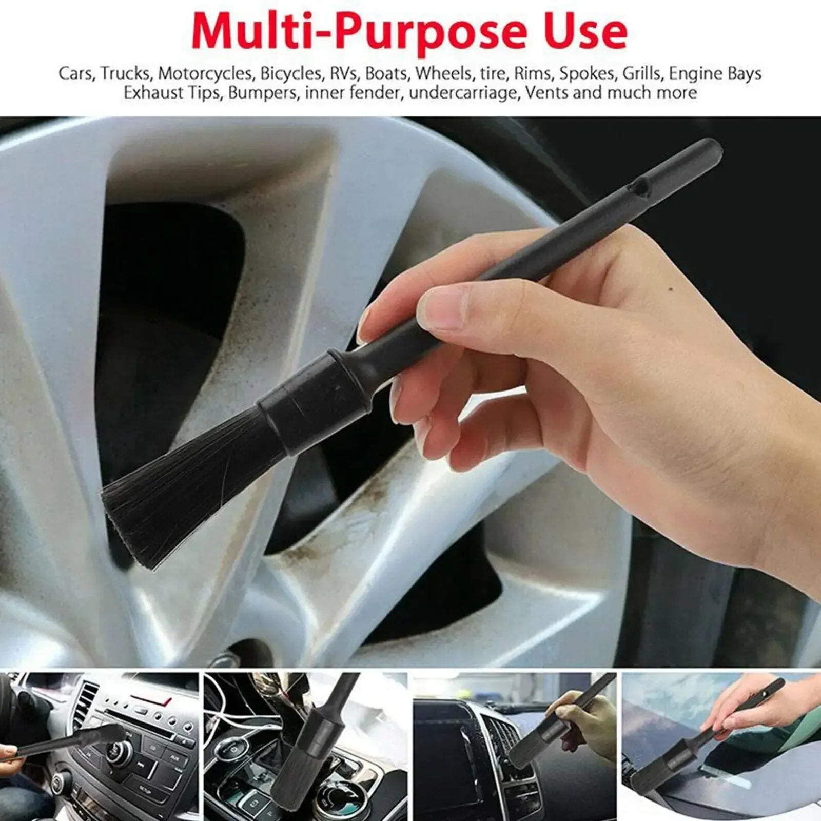 Soft Car Detailing Brush For Interior And Wheel Cleaning - Smarsty