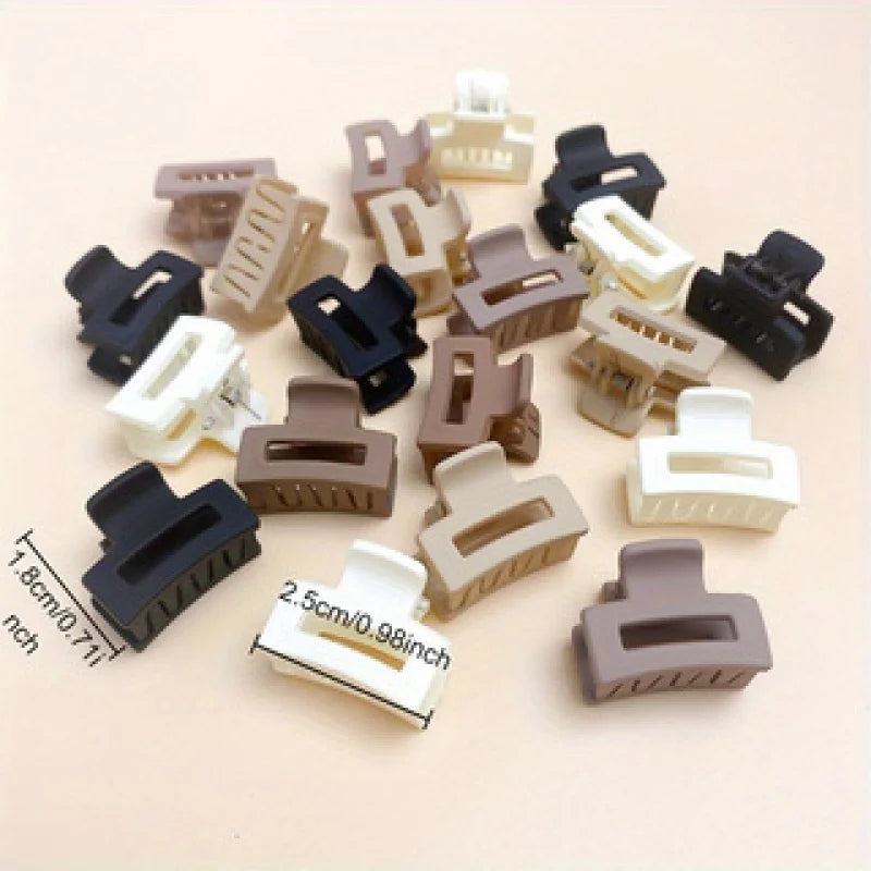 Korean Mini Hair Clip for Cute Bangs in Matte Coffee Color - Smarsty