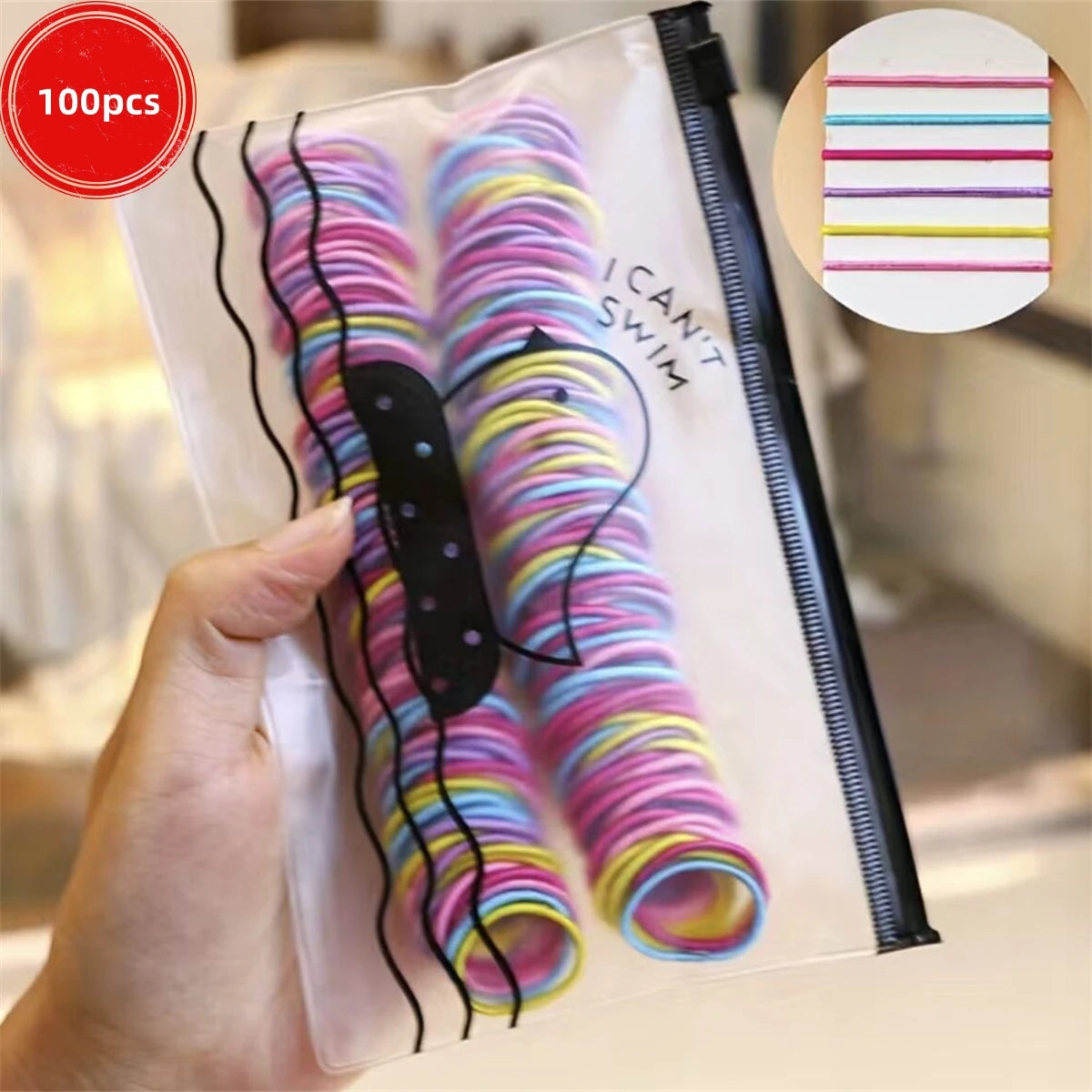 Cute Kids Hair Ties Colorful Elastic Set No Metal Seam - Smarsty