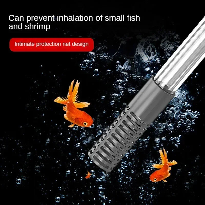 Siphon Pump with Filter Nozzle Fish Tank Water Changer Air Pump Cleaning Accessorie Handheld Aquarium Gravel Cleaner Vacuum Tool - Smarsty