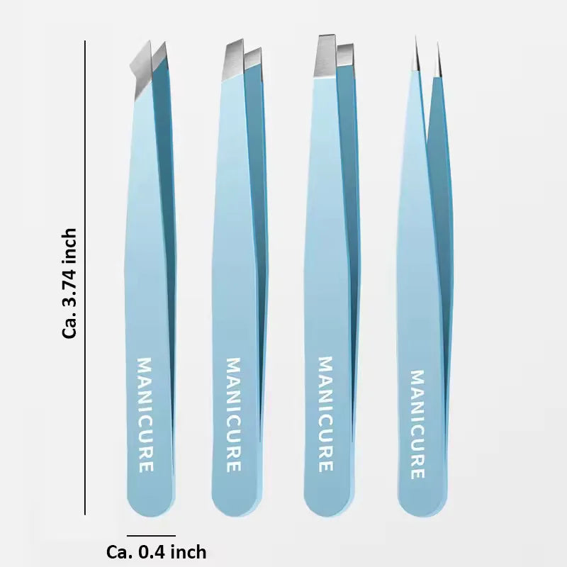 Colorful Stainless Steel Eyebrow Tweezers for Precision Hair Removal - Smarsty