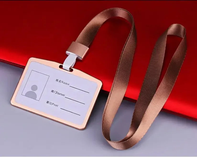Employee Aluminium Alloy Plastic Credit Card ID Card Cover Case Work Identity Badge Card Cover Bag Women Men Work Card Holders