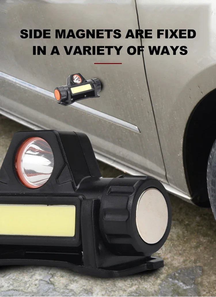 Outdoor Headlights with Long Battery Life and Strong Light LED Night Fishing Charging Head Mounted Magnetic Flashlight - Smarsty