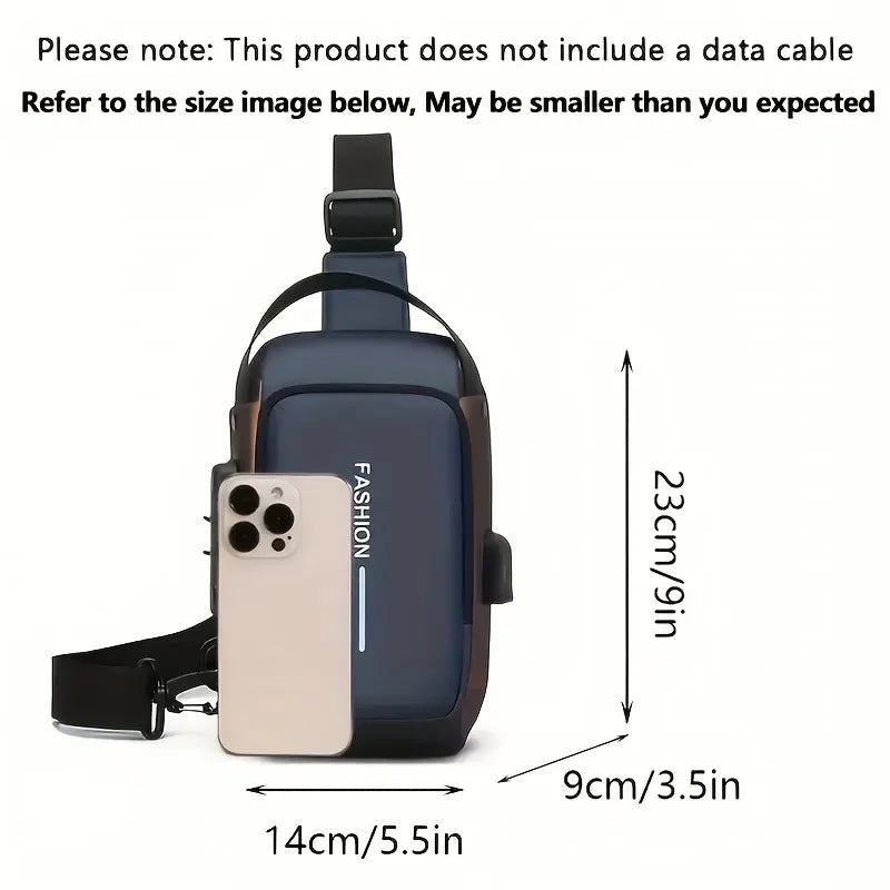 Durable Oxford Sling Bag With Crossbody Phone Pocket - Smarsty