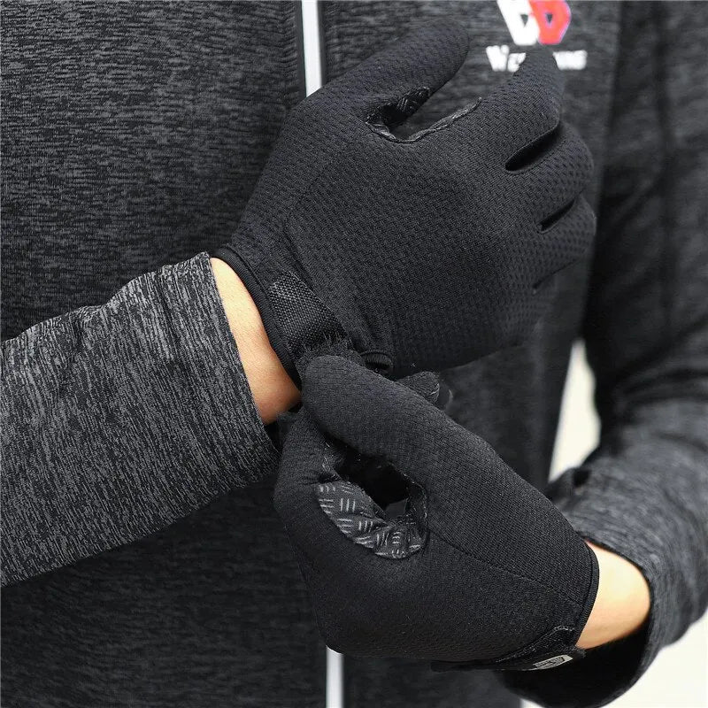 West Biking Full Finger Cycling Gloves Non Slip Silicone Palm - Smarsty