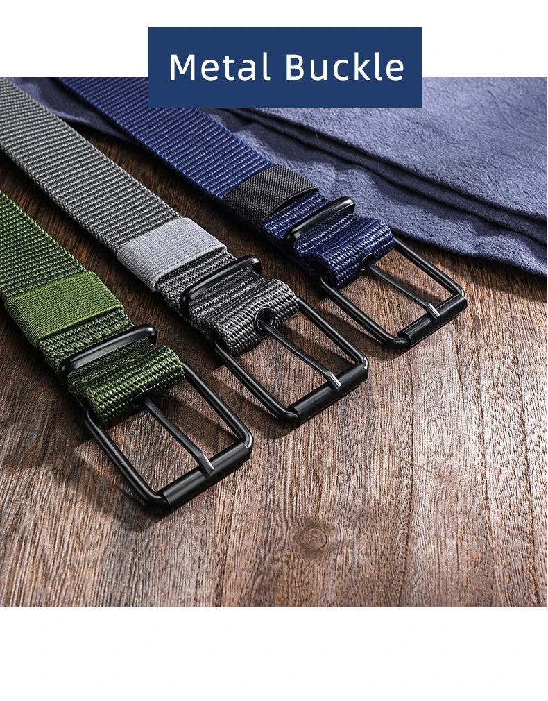 Unisex Canvas Belt Durable Outdoor Sports Pin Buckle - Smarsty