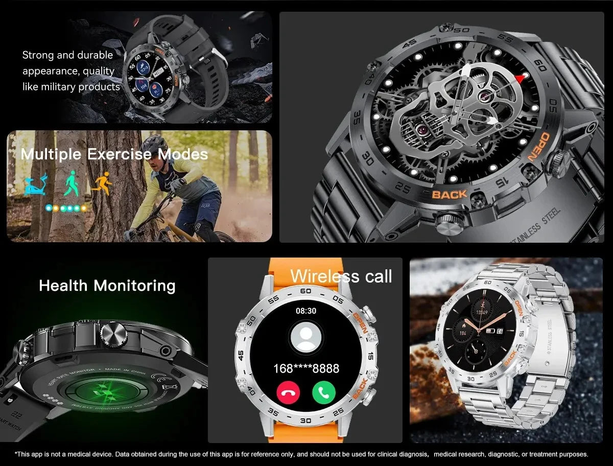 LIGE 1.39 Inch Bluetooth Smart Watch for Men - Smarsty