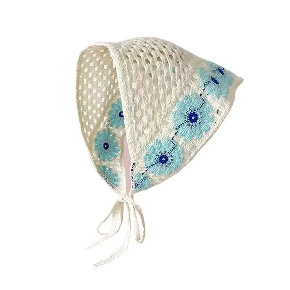 Lace Triangle Scarf Breathable Summer Crochet Headband - Smarsty