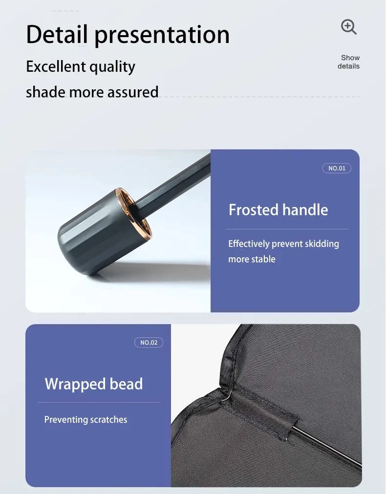 Car Sunshade Umbrella Windshield Folding Front Parasol Umbrella Type Sun Shade for Car Window Summer Sun Protection Accessories - Smarsty