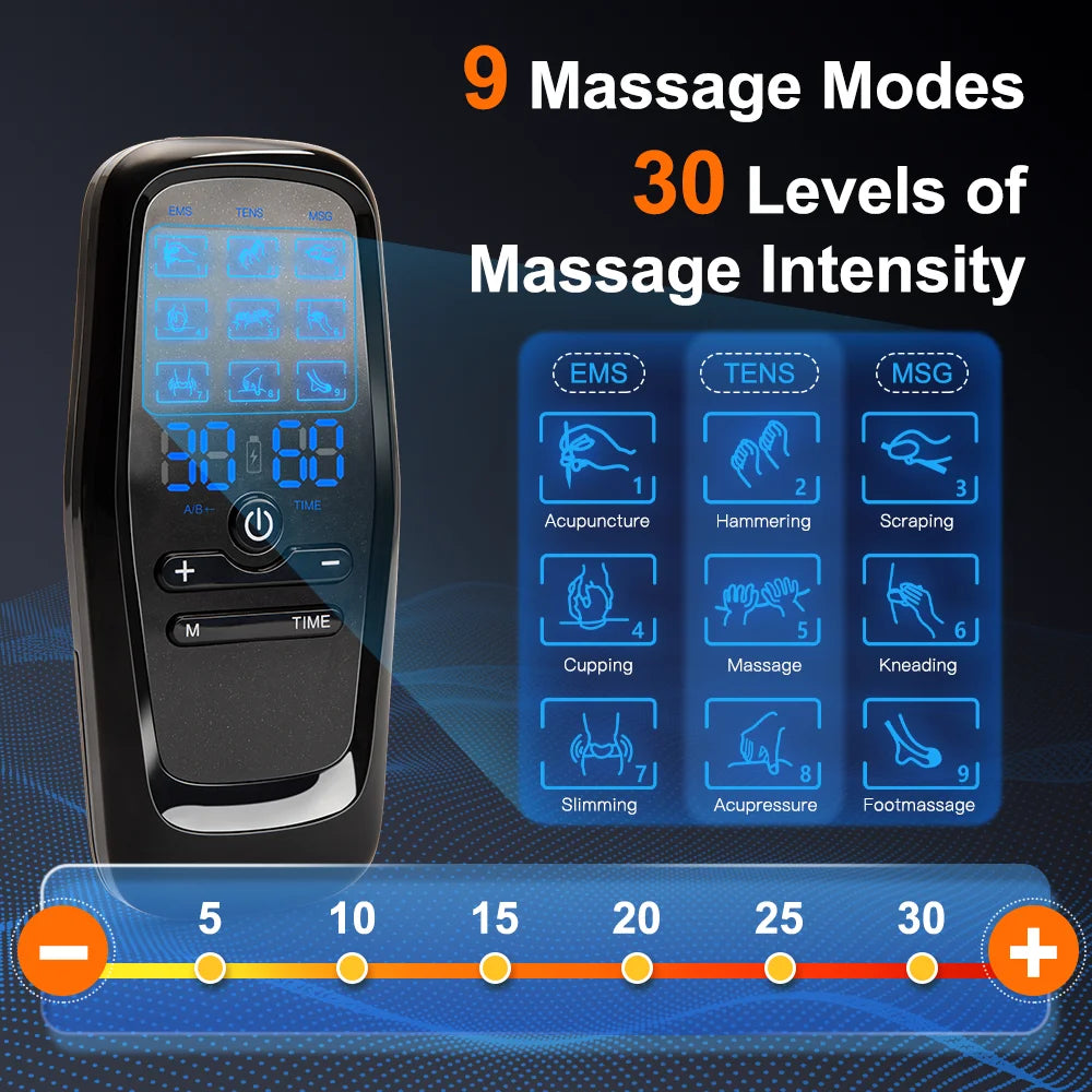 Electric Muscle Stimulator with Built-In Battery for Pain Relief - Smarsty