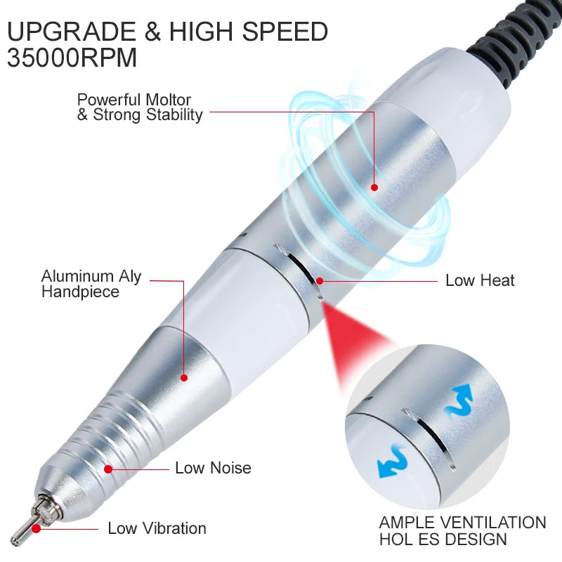 Electric Nail Drill Pen for Professional Manicure and Pedicure - Smarsty
