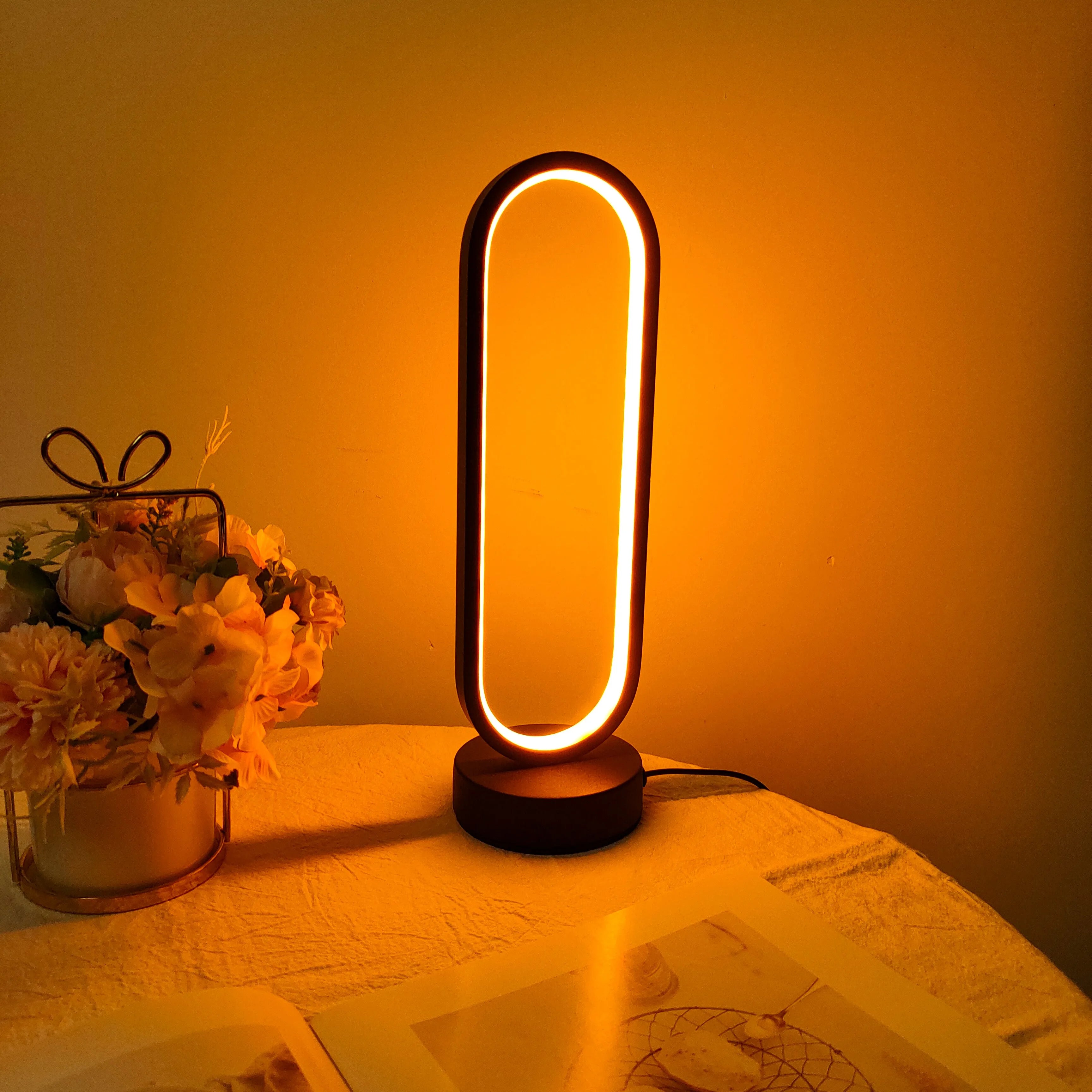 Three-Color Dimming LED Bedside Lamp for Bedrooms - Smarsty
