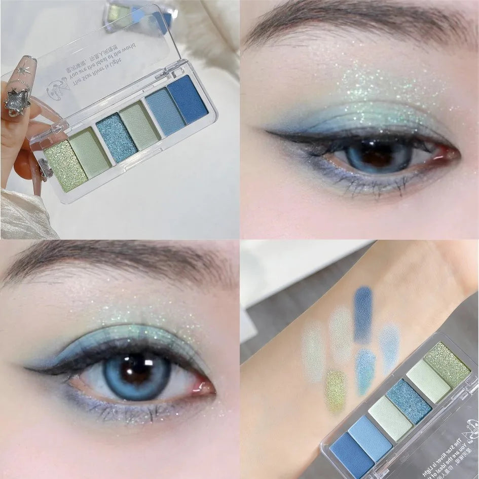 Glitter Eyeshadow Palette Brightening Waterproof Matte Finish - Smarsty