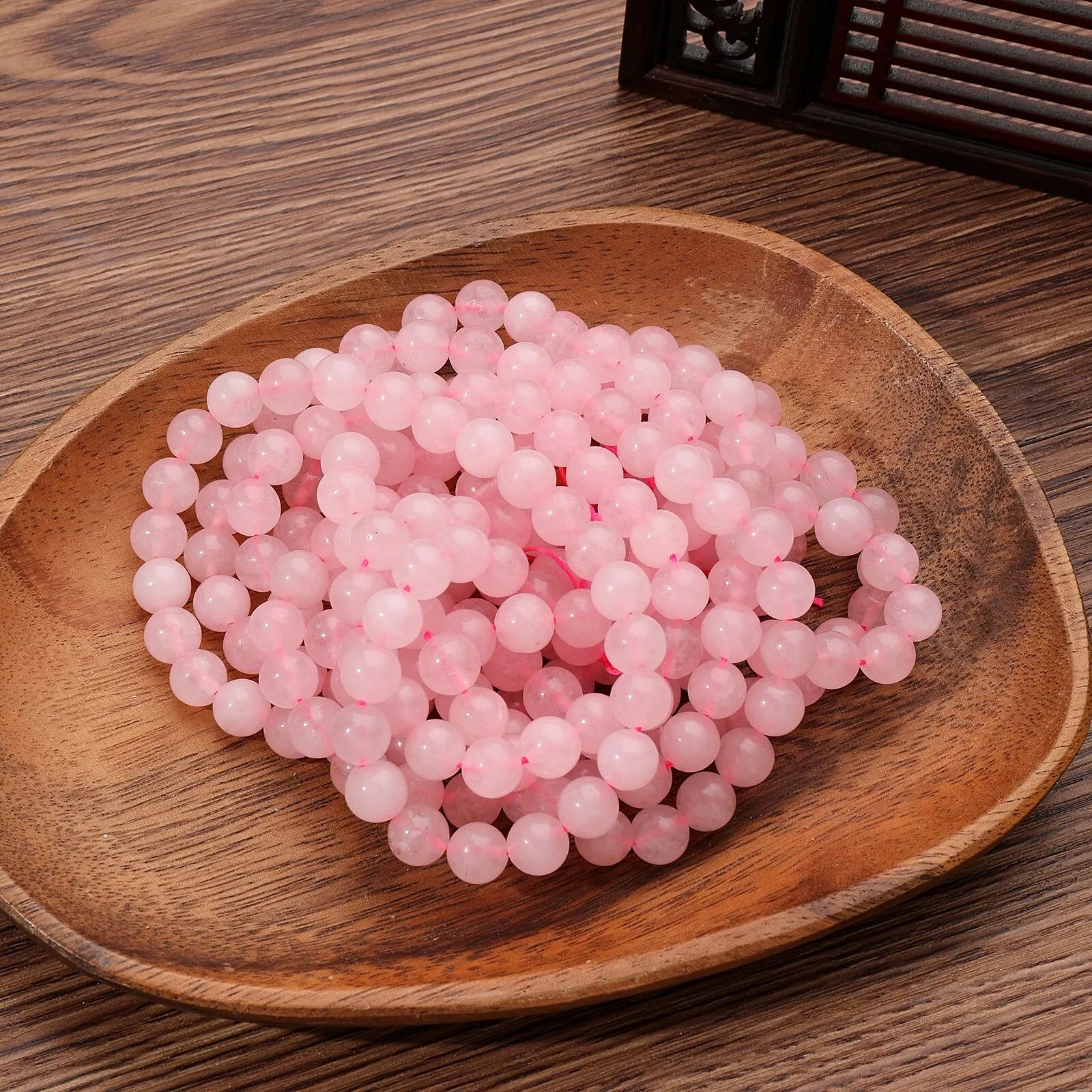 Natural Stone Beads Kit Rose Quartz Tiger Eye Obsidian - Smarsty