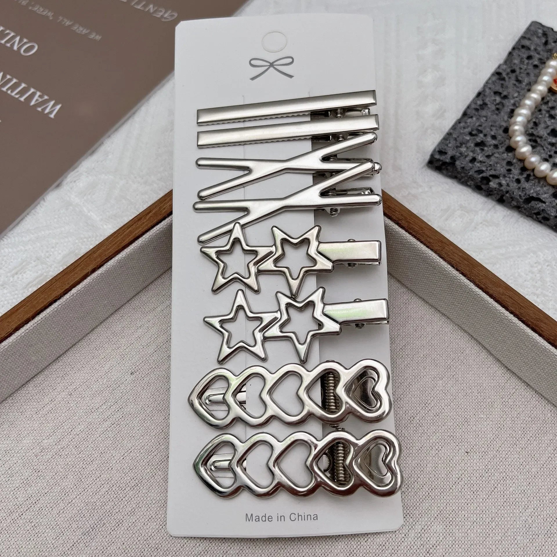 Silver Metal Duckbill Hair Clips for Stylish Women - Smarsty