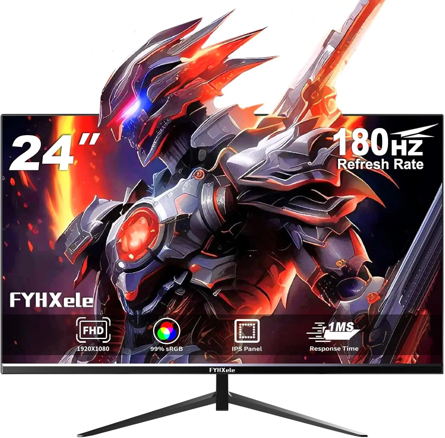FYHXele 24Inch 180Hz Gaming Monitor 1K FHD Computer Display 1ms Response Time Eye Care Screen LCD Support HDR G-Sync VESA - Smarsty