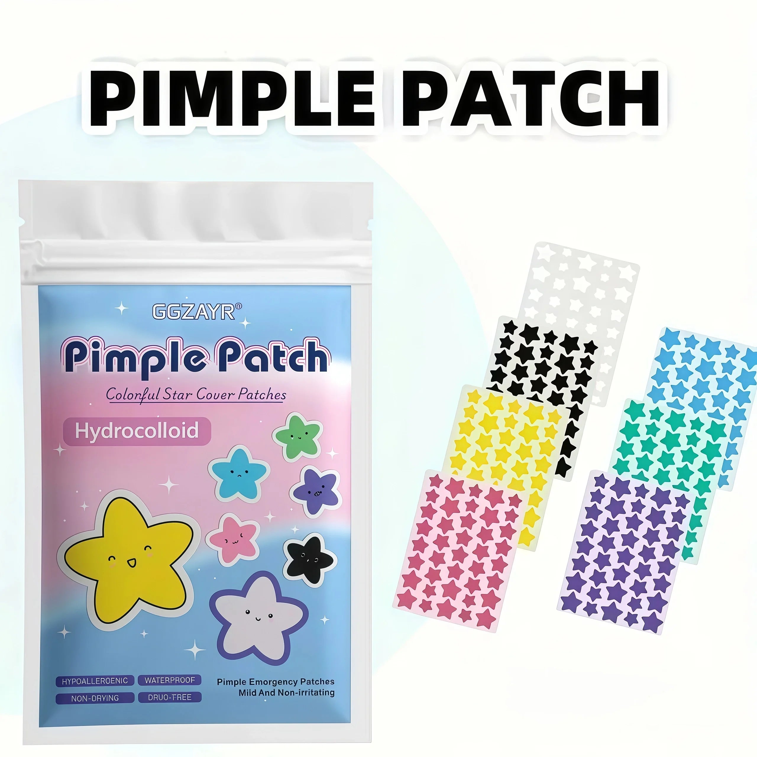 280/1120/1680pcs Seven-Color Star Pimple Patches – Invisible Hydrocolloid Dots for Fun & Gentle Skincare - Smarsty