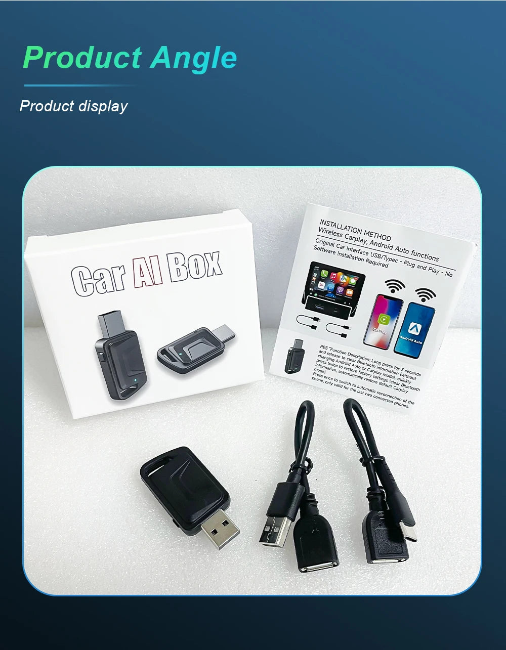 Wireless CarPlay Android Auto Adapter For OEM Car Stereo - Smarsty
