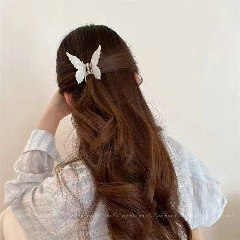 Three Dimensional Butterfly Acetate Hair Clip Lightweight - Smarsty