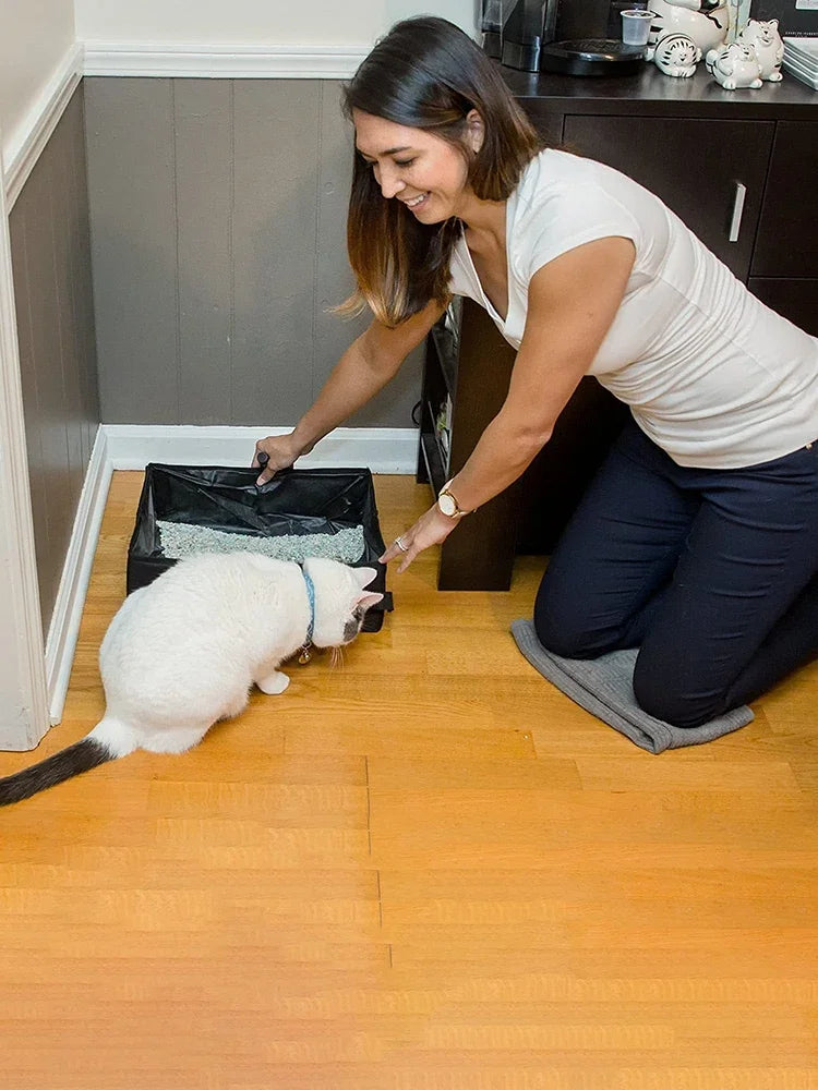 Portable Foldable Cat Litter Box for Travel - Smarsty
