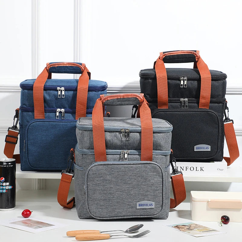 Large Capacity Crossbody Lunch Bag Thermal Insulation - Smarsty