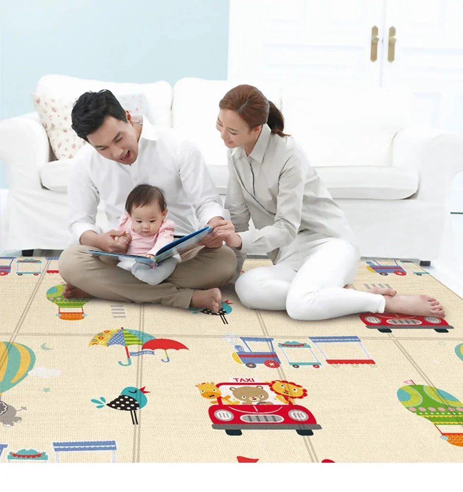 Foldable Baby Play Mat Children's Double-sided Pattern Protection Non-slip Activity Carpet Children's Educational Activity Mat by Smarsty