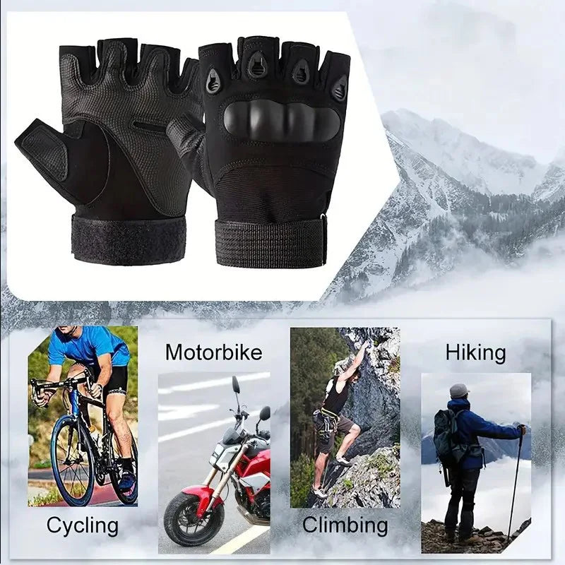 Tactical Fingerless Gloves for Men Outdoor Sports - Smarsty