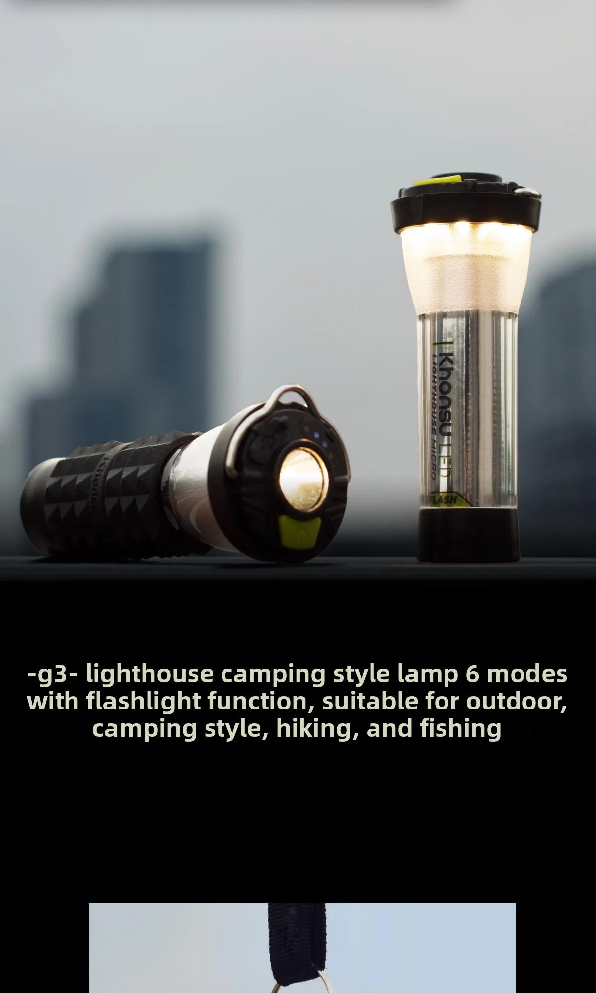 3000mah GZ Lighthouse camping light Super Long Battery Life LED Camping Tent Hiking Atmosphere Lamp Tower Flashlight