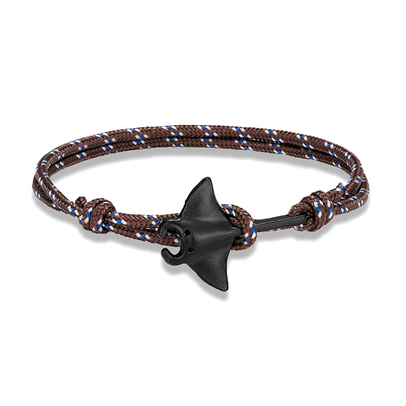 Adjustable Ocean Animals Manta Ray Paracord Bracelet - Smarsty
