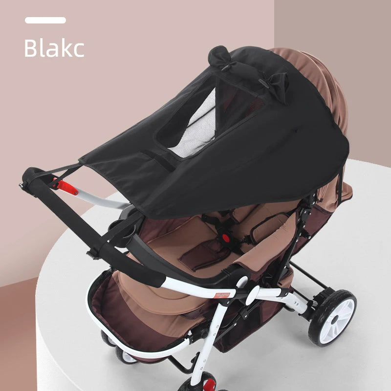 Universal Baby Stroller Accessories Sun Shade UV Protection Sunshade Carriage Canopy Cover for Prams Infants Car Seat Sun Visor by Smarsty