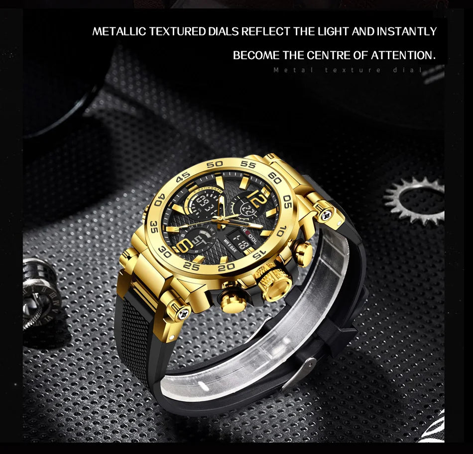 Wecool Waterproof Dual Display Alarm Clock Watch - Smarsty