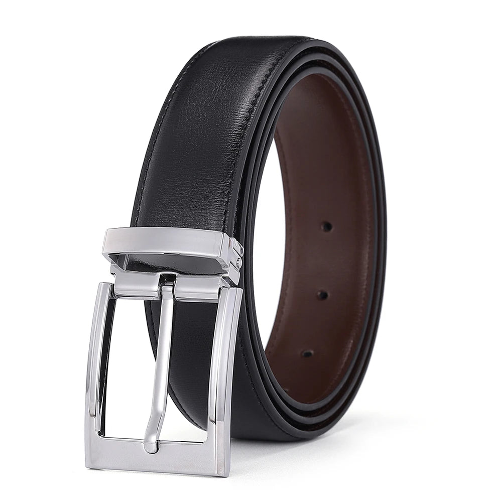 Men's Leather Cowskin Belt High Quality Fashion Waist Strap - Smarsty
