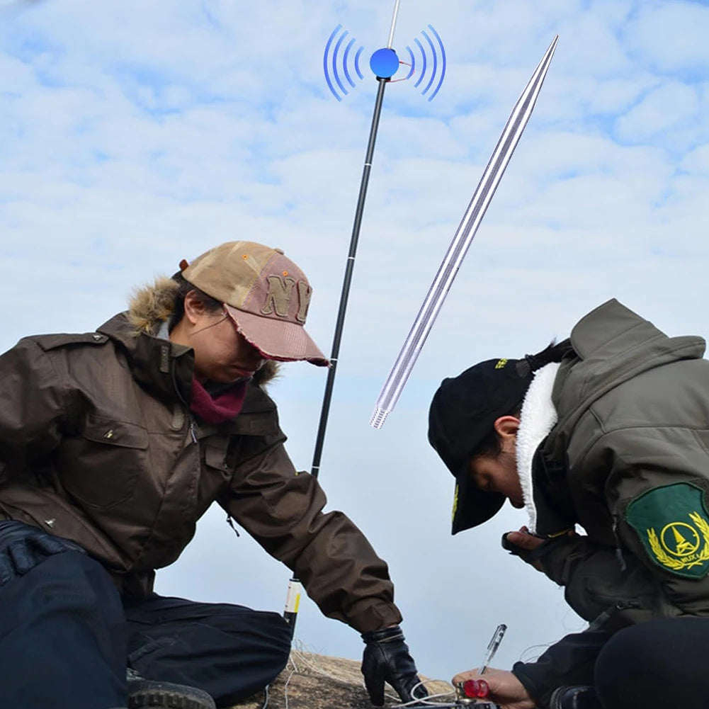 1PCS Short Wave Antenna Ground Anchor Aluminum Alloy GP Antenna Ground Anchor Ground Spike for Pac-12 Ma-12 Shortwave Antenna